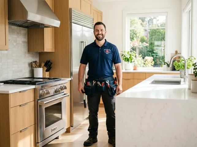 Appliance Repair Hero technician in a Brewster, NY kitchen after an appliance repair